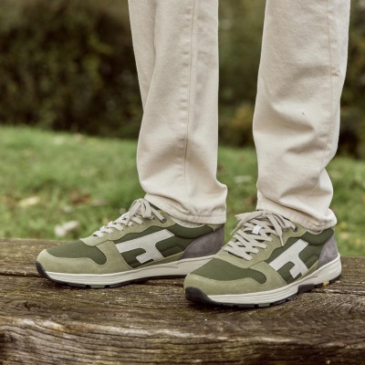 FAGUO - Baskets Olive -  Kaki