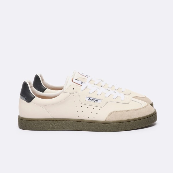 FAGUO - Baskets Lumbo - Ecru/noir