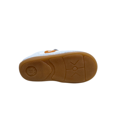 BENJIE - Baskets Myrtille Logo - Blanc/orange