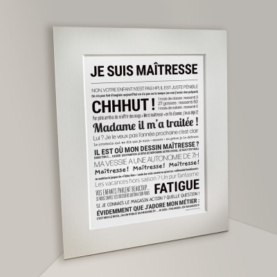 TOUT EST DIT Affiche Je Suis Maitresse.