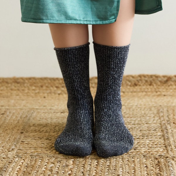 KLUE - Chaussettes à paillettes - Gris anthracite