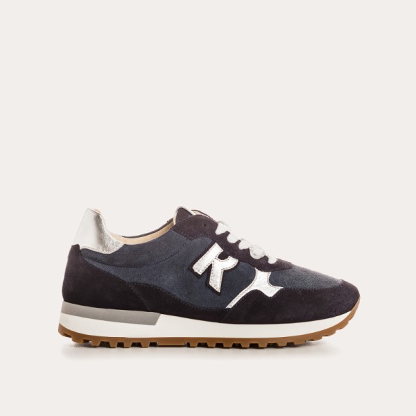 REQINS - Baskets mania velours - Bleu nuit