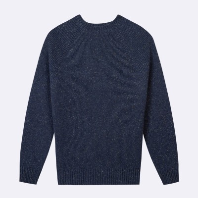 FAGUO - Pull Frehel en Laine et Coton Recyclé - Marine FAGUO - Pull Frehel en Laine et Coton Recyclé - Marine