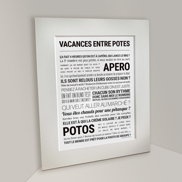 TOUT EST DIT Affiche Vacances entre potes.