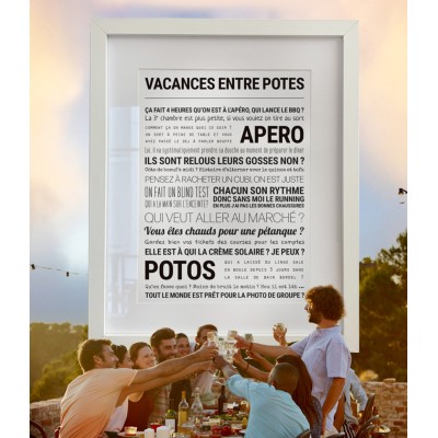 TOUT EST DIT Affiche Vacances entre potes.