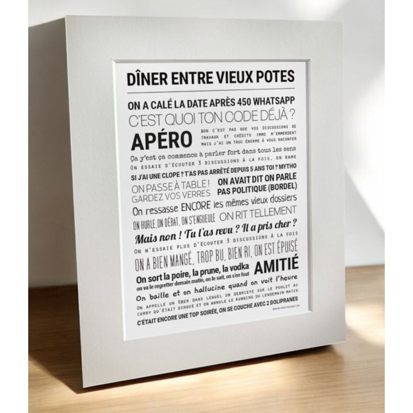 TOUT EST DIT Affiche Diner entre vieux potes.