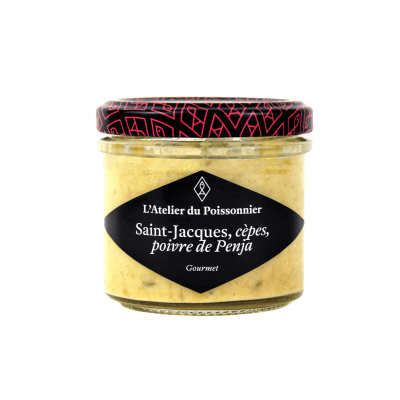 Rillettes de St Jacques Cèpes au Poivre de Penja  - 90g - Atelier du Poissonnier