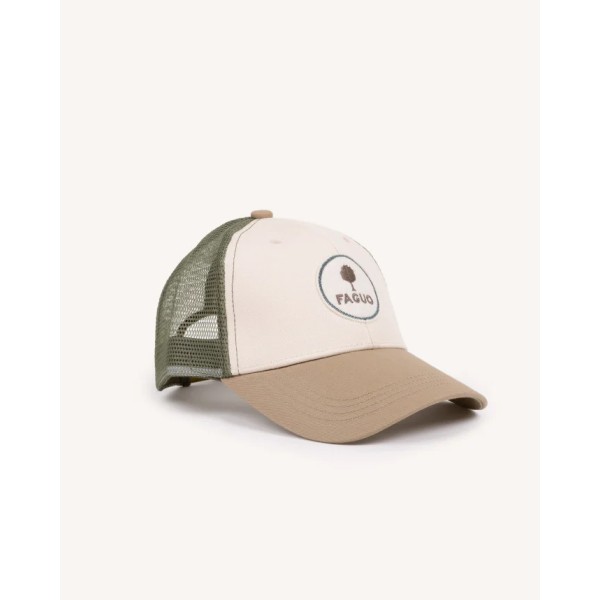 FAGUO - Casquette Trucker - Beige & vert
