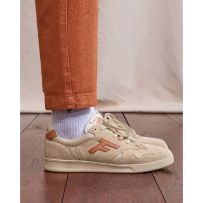 FAGUO - Baskets Palmer - Beige & brique