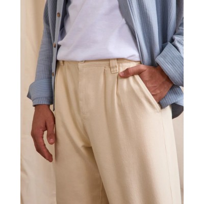FAGUO - Pantalon Landais en coton - Ecru