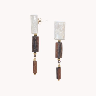 NATURE bijoux Boucles d'oreilles Poussoir Okawa.