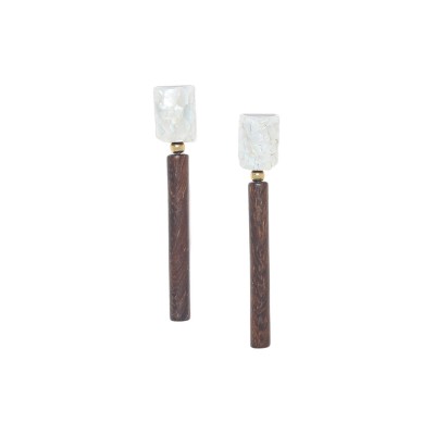 NATURE bijoux Boucles d'oreilles Poussoir Okawa