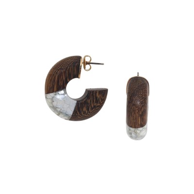 NATURE bijoux Boucles d'oreilles Créoles Okawa.