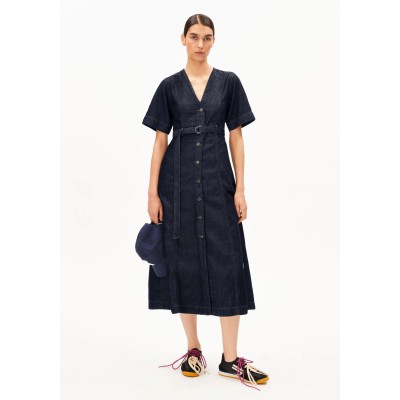 ARMEDANGELS - Robe en jean longue avec ceinture