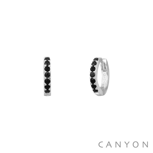 CANYON France Boucles d’oreilles Créoles Argent.
