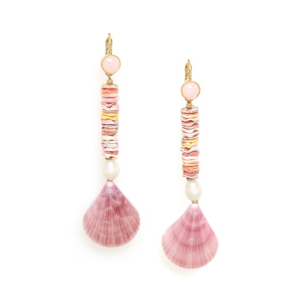 NATURE bijoux Boucles d’oreilles Dormeuses Spiaggia Rosa.