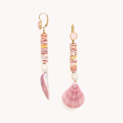 NATURE bijoux Boucles d’oreilles Dormeuses Spiaggia Rosa.