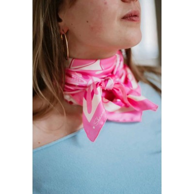 Shanna Foulard Mini Carré Love Rose des Vents.