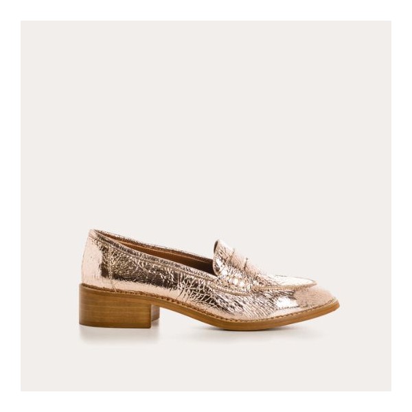 Reqins - Mocassins Joya - Rose Métallique