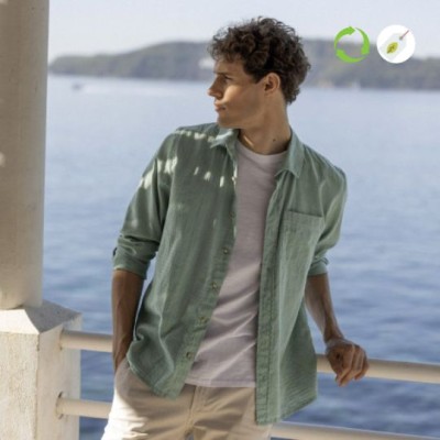 Faguo - Chemise Signy en coton bio - vert