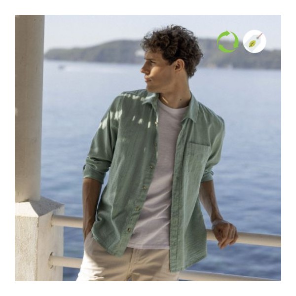 Faguo - Chemise Signy en coton bio - vert