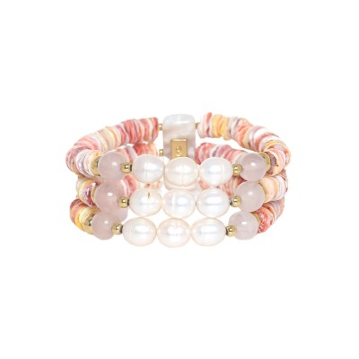 NATURE bijoux Bracelet extensible Spiaggia Rosa.