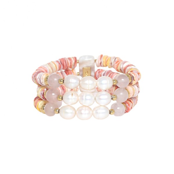 NATURE bijoux Bracelet extensible Spiaggia Rosa.