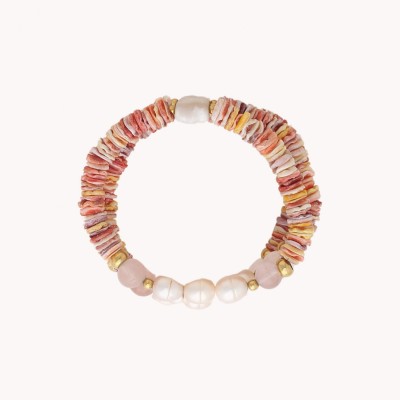 NATURE bijoux Bracelet extensible Spiaggia Rosa.