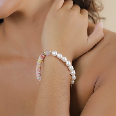 NATURE bijoux Bracelet extensible Spiaggia Rosa.
