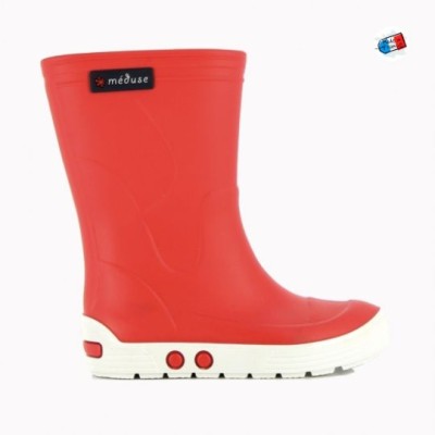 Méduse - Bottes Enfant Airport Carmin/Blanc Méduse - Bottes Enfant Airport Carmin/Blanc