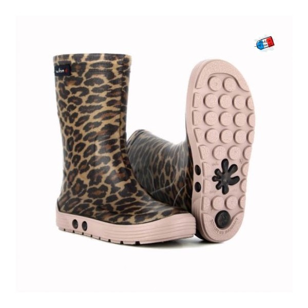 Méduse - Bottes Enfant Airdim Panthère/Vieux Rose
