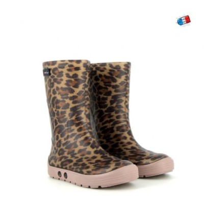 Méduse - Bottes Enfant Airdim Panthère/Vieux Rose Méduse - Bottes Enfant Airdim Panthère/Vieux Rose