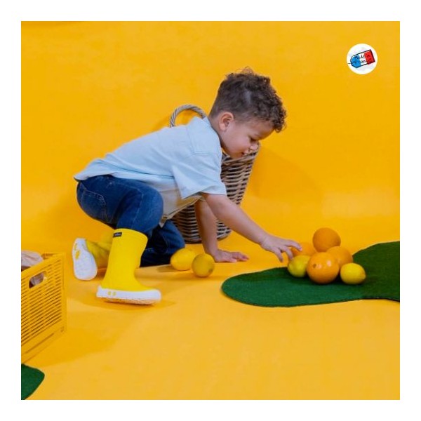 Méduse – Bottes Enfant Airport Jaune/Blanc