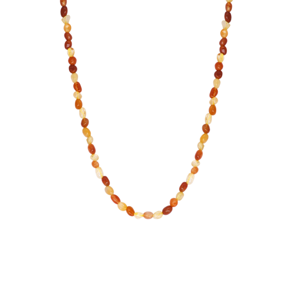 N°3 Collier Acier & Pierres semi précieuses.