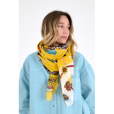 STORIATIPIC Echarpe Alison Jaune.
