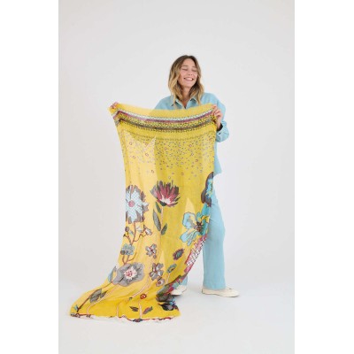 STORIATIPIC Echarpe Alison Jaune.