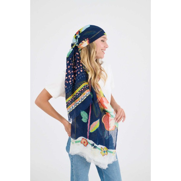 STORIATIPIC Echarpe Alison Marine.