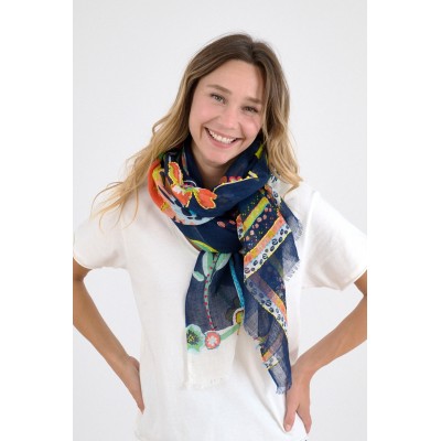 STORIATIPIC Echarpe Alison Marine.