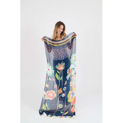 STORIATIPIC Echarpe Alison Marine.