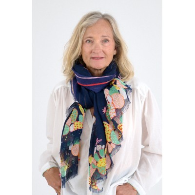 STORIATIPIC Echarpe Azur Marine.