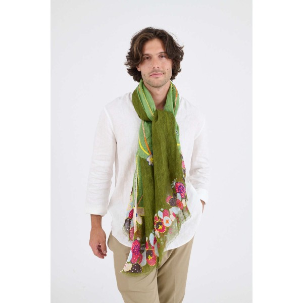 STORIATIPIC Echarpe Azur Vert.