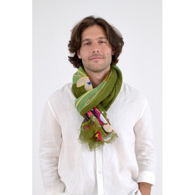 STORIATIPIC Echarpe Azur Vert.