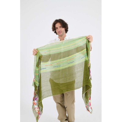 STORIATIPIC Echarpe Azur Vert.