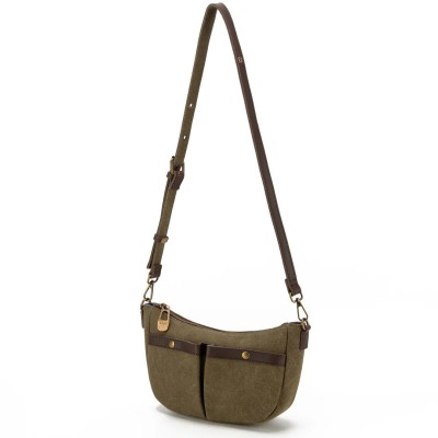 ZEDE Paris Sac Besace Temple Olive.