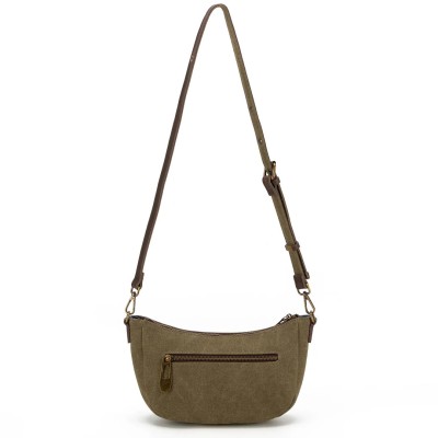 ZEDE Paris Sac Besace Temple Olive.