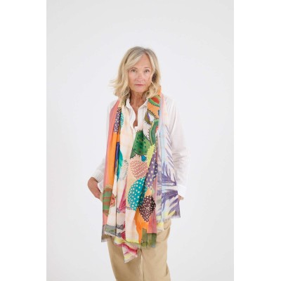 STORIATIPIC Echarpe Chapo Corail.