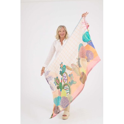 STORIATIPIC Echarpe Chapo Corail.