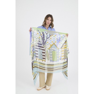 STORIATIPIC Echarpe Heidi Bleu.