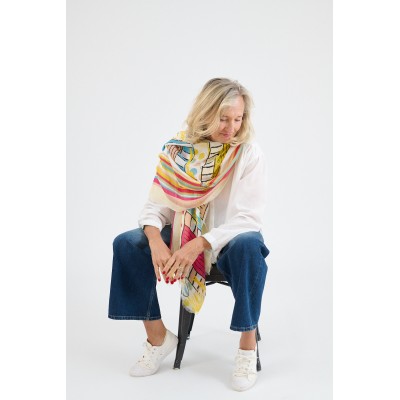 STORIATIPIC Echarpe Heidi Fuchsia.