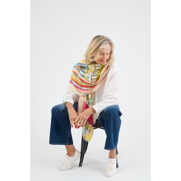 STORIATIPIC Echarpe Heidi Fuchsia.